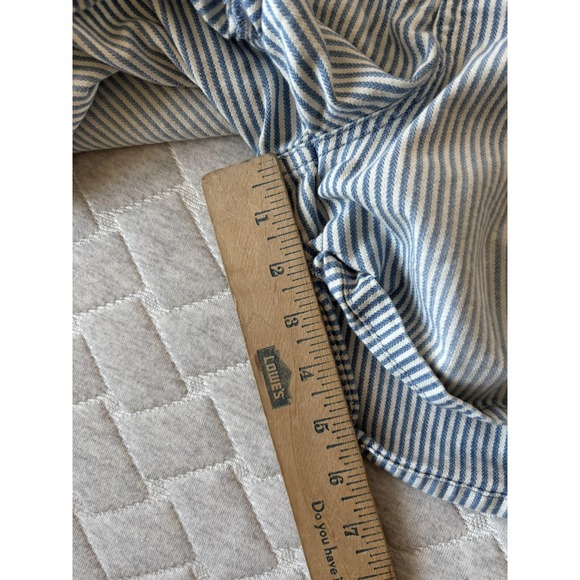 Pilcro Anthropologie Shortalls Womens‎ 30 Blue Railroad Stripe Button Front - Picture 11 of 11